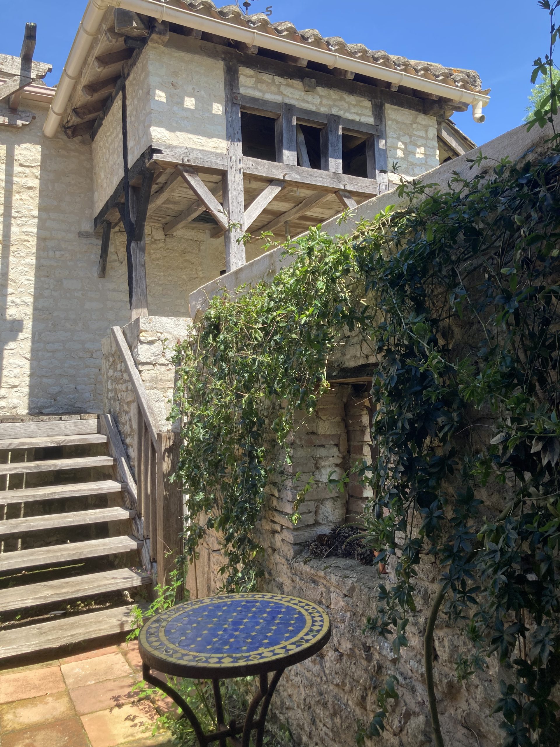 Le patio en fin de journée