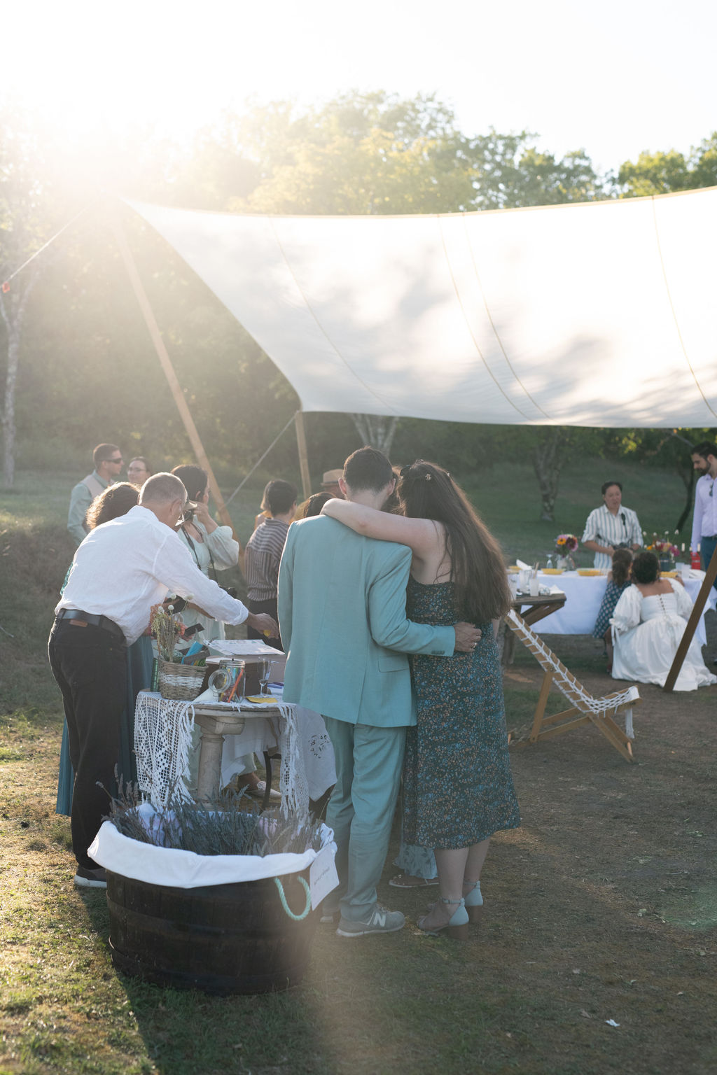 Vin d'honneur, mariage intimiste dans le Lot